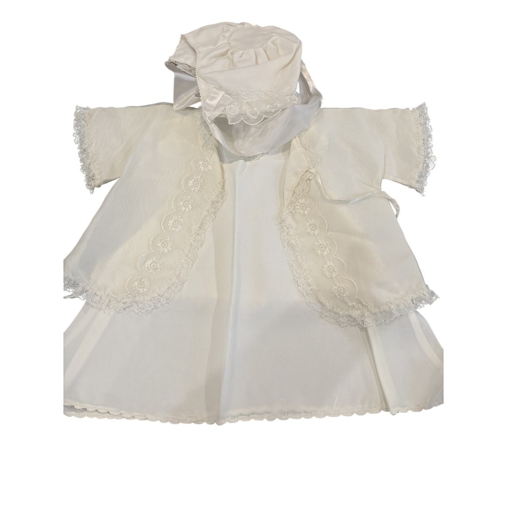 Christening Gown, Shawl And Bonnet, Vintage baptism